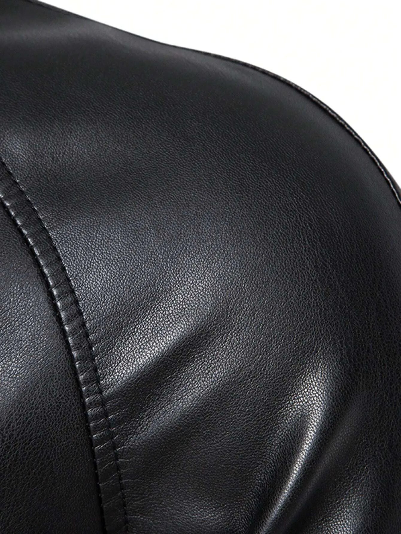 Zip-Up Leather Coat