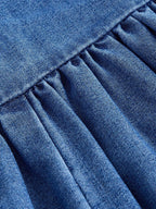 Cinched Waist Denim Slip Dress