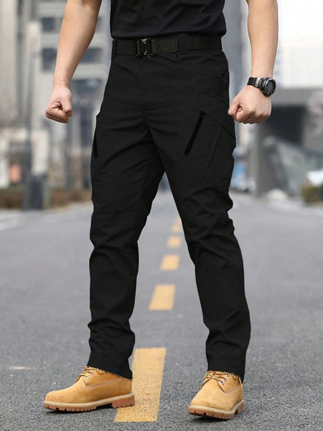 Straight Loose Zipper Cargo Streetwear Pants