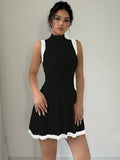Pleated Sweater  Dress