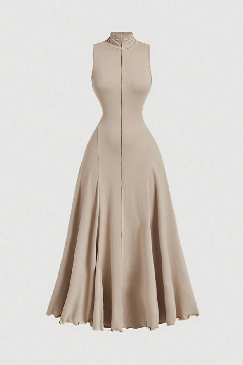Turtleneck Sleeveless Dress