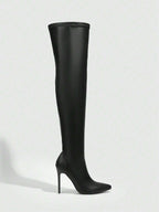 Pointed Toe Thigh High Boots