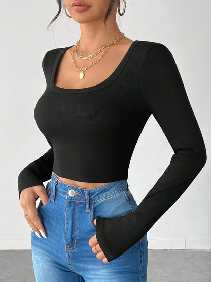 Square Neck Crop Tee
