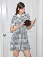 Vintage Plaid Patchwork Dress