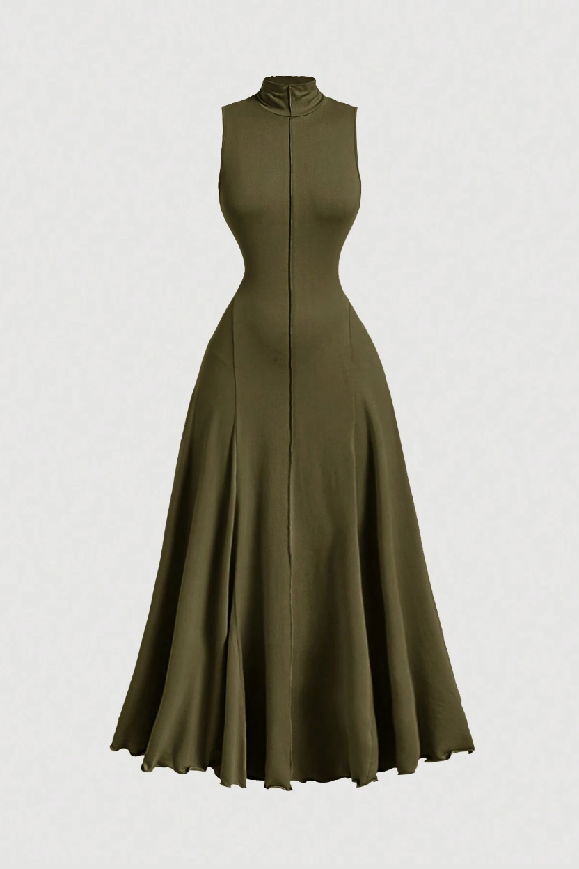 Turtleneck Sleeveless Dress