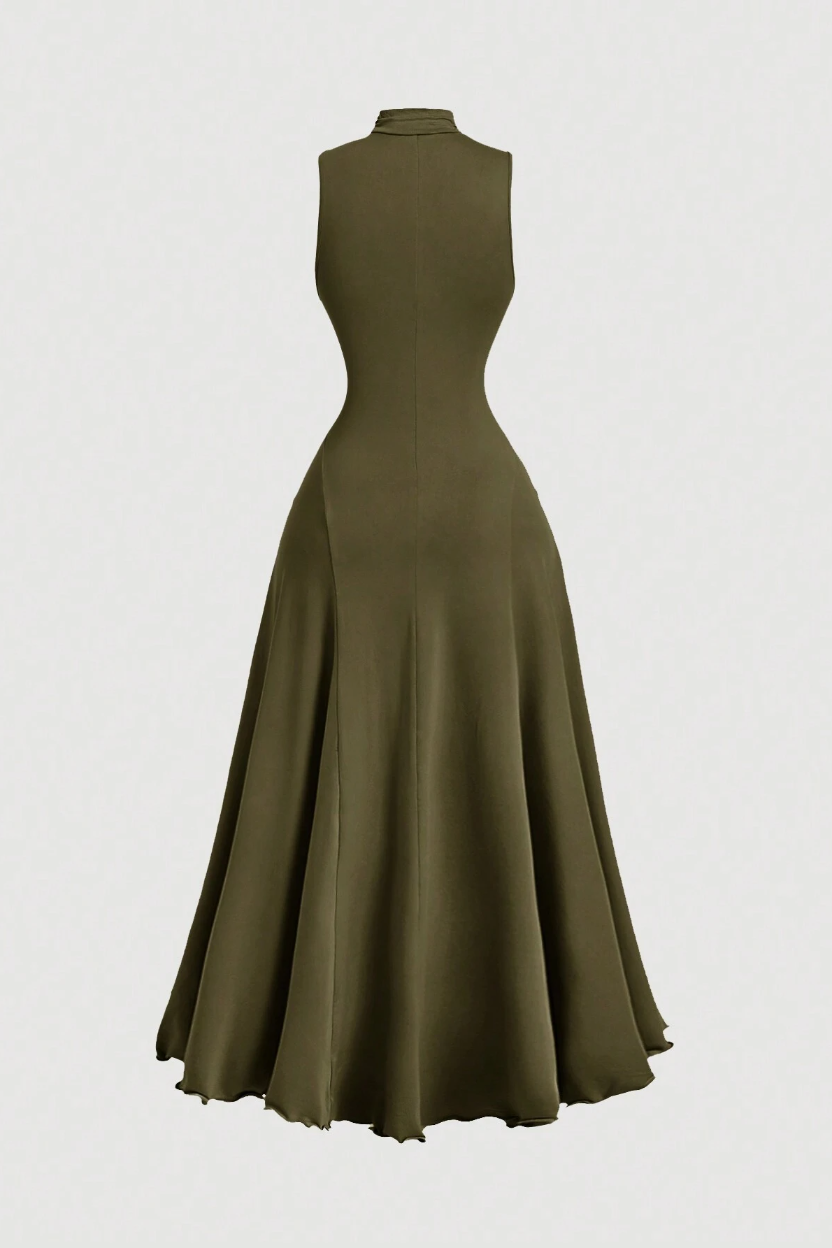 Turtleneck Sleeveless Dress