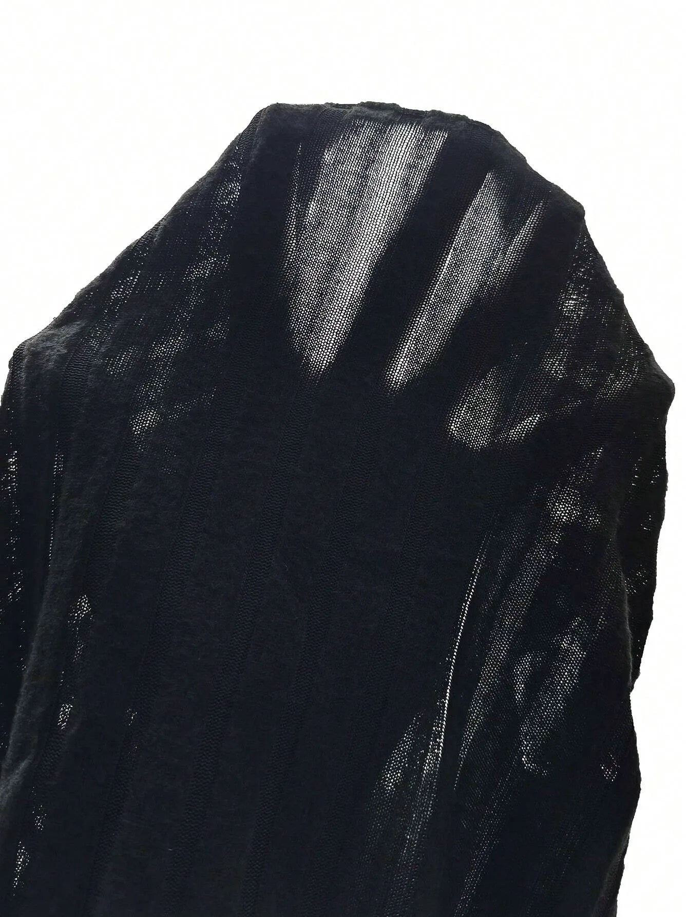 Knit Textured  Ribbed  Turtleneck