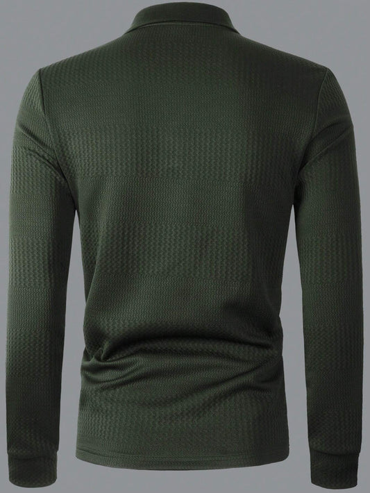 Solid Textured Polo  Shirt