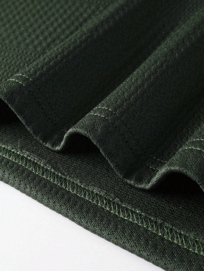Solid Textured Polo  Shirt