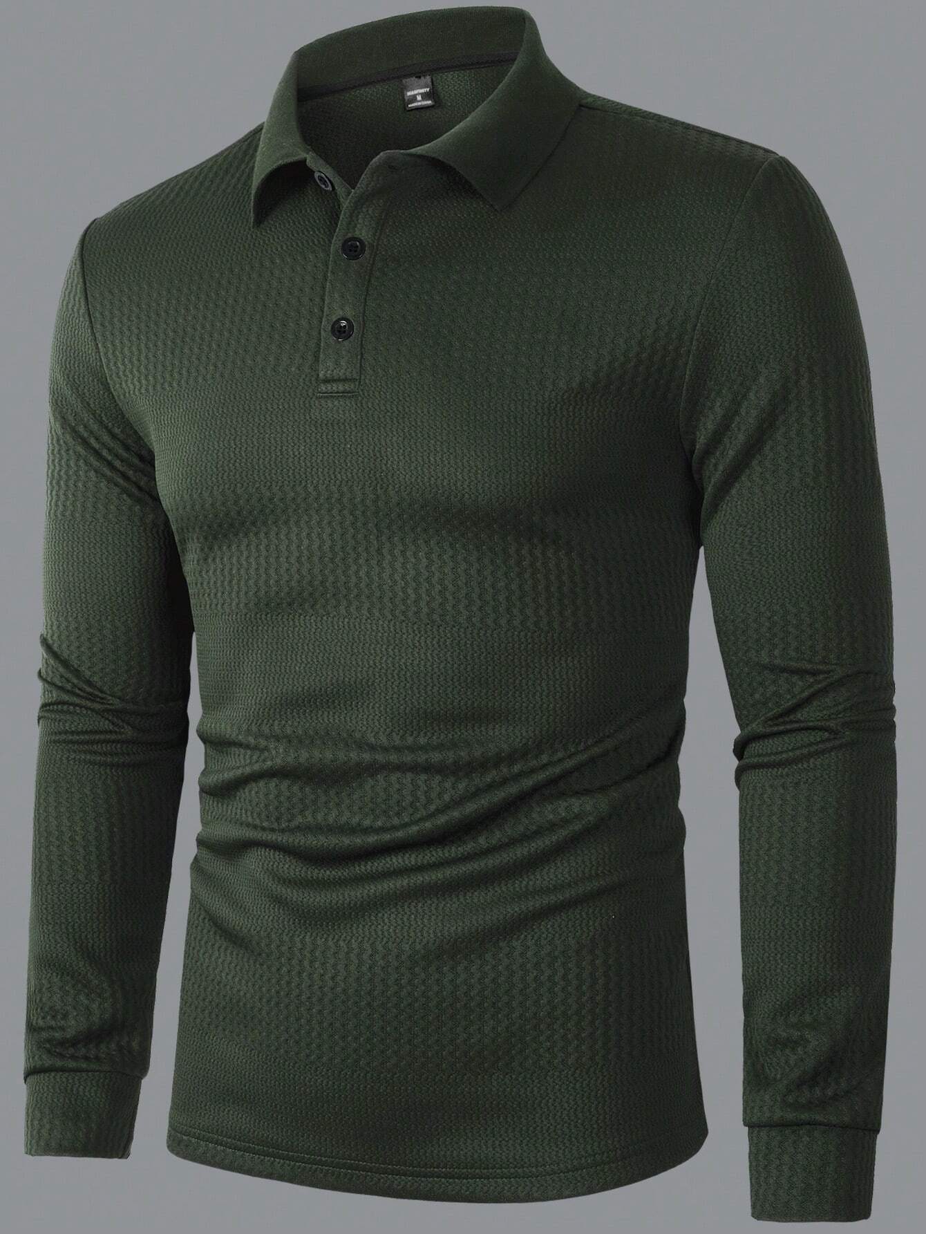 Solid Textured Polo  Shirt