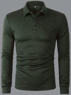 Solid Textured Polo  Shirt