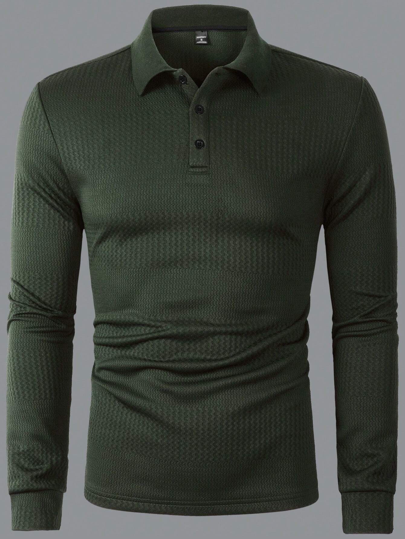 Solid Textured Polo  Shirt