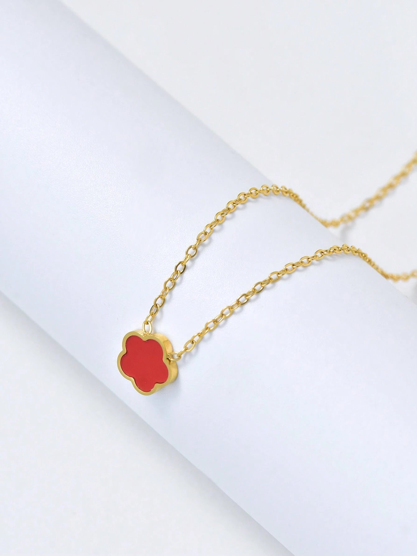 Lucky Flower Clover Necklace & Earrings