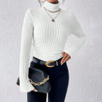Knit Textured Ribbed  Turtlenecks