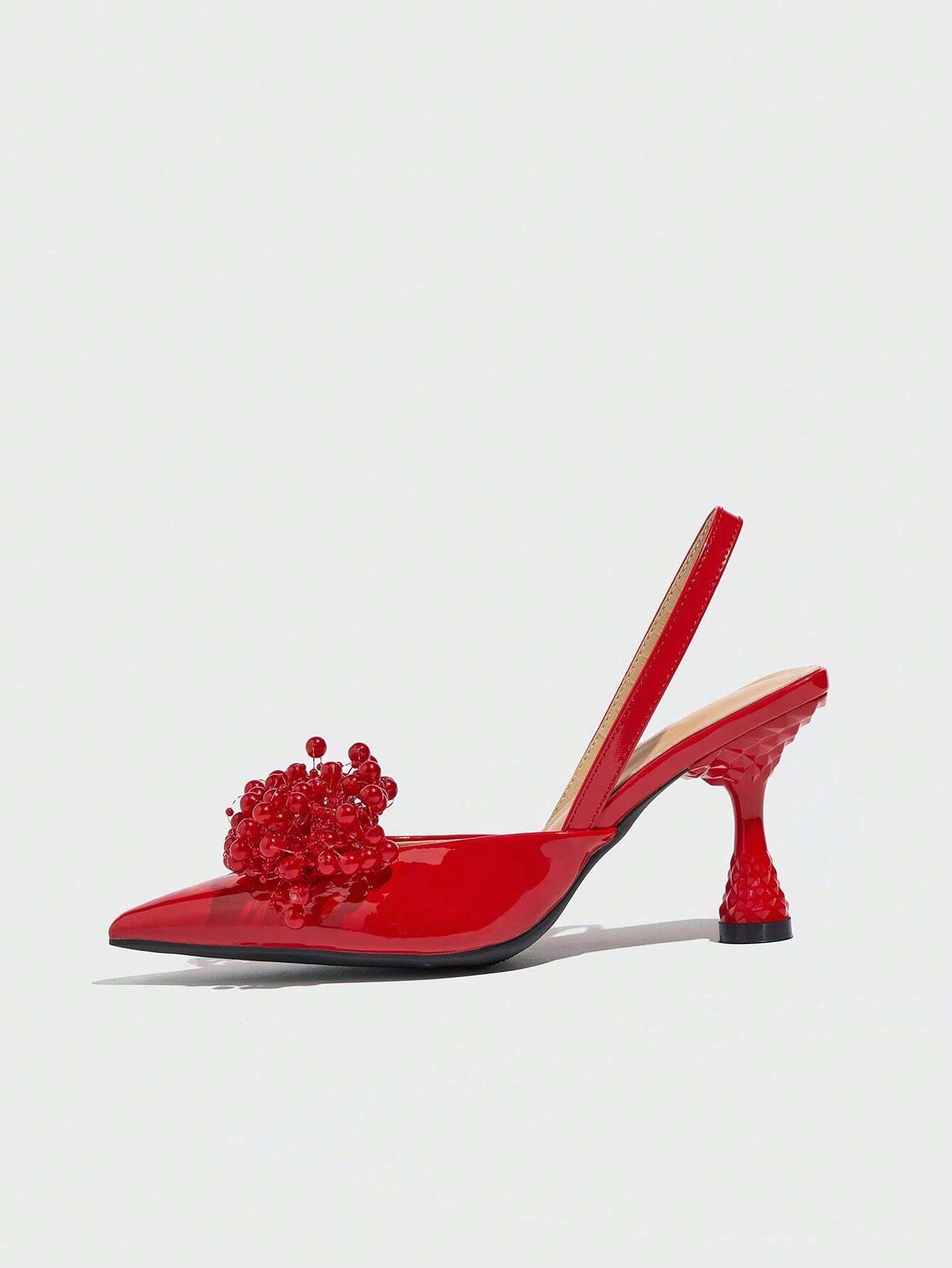 Elegant Ankle Strap Closed Toe Sandals Heel