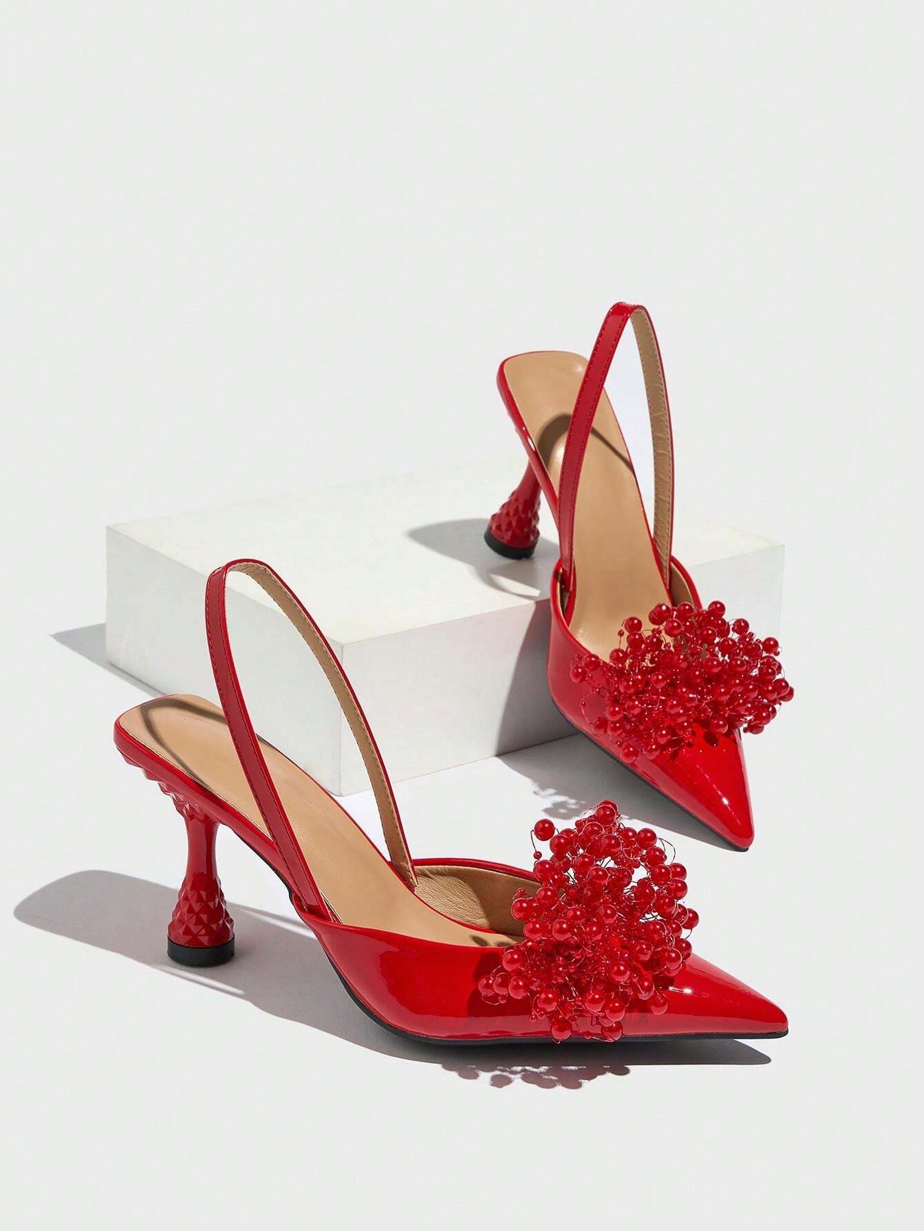 Elegant Ankle Strap Closed Toe Sandals Heel