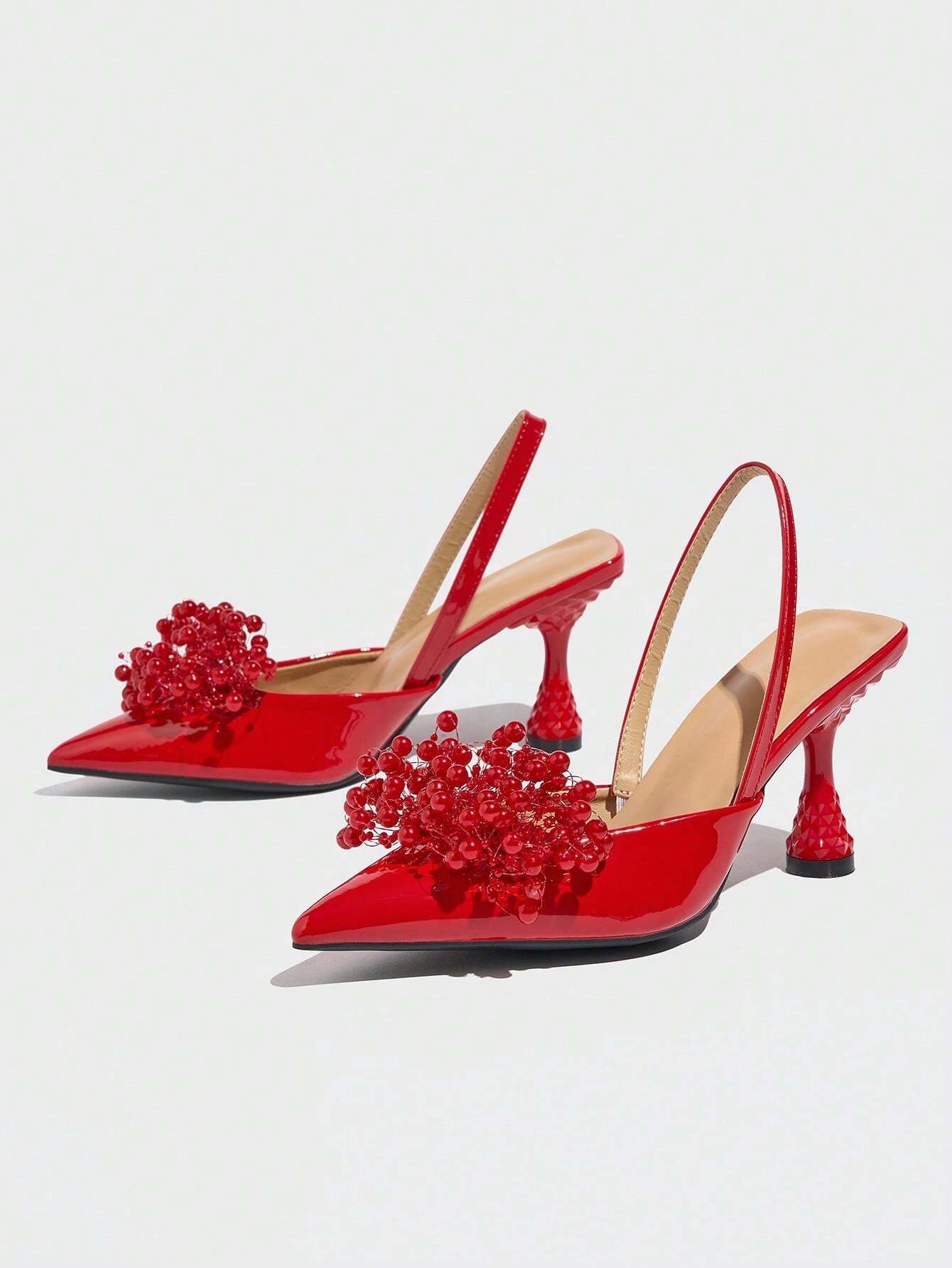 Elegant Ankle Strap Closed Toe Sandals Heel