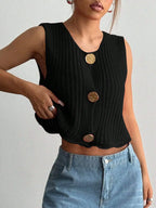 Pocket Thick Knitted Vest