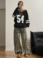 Faven black sweatshirt with the number 54