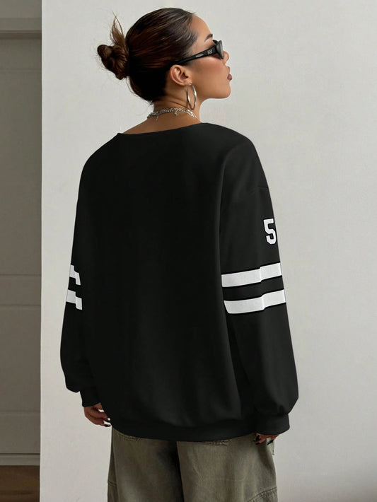 Faven black sweatshirt with the number 54
