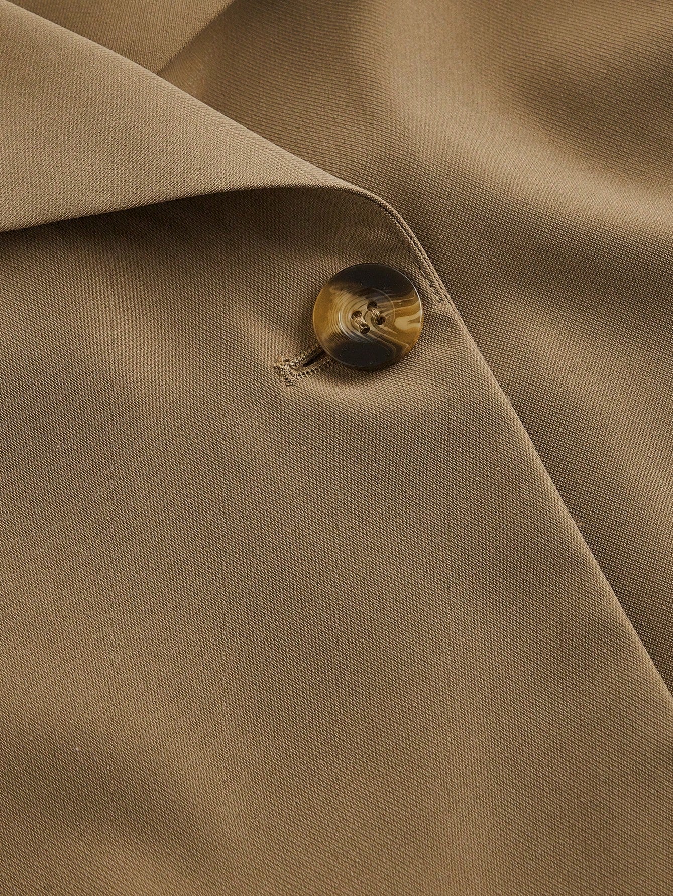 Collared Belted Cropped Trench Coat