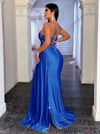 Elegant Spaghetti Strap Slim Fit Maxi Dress