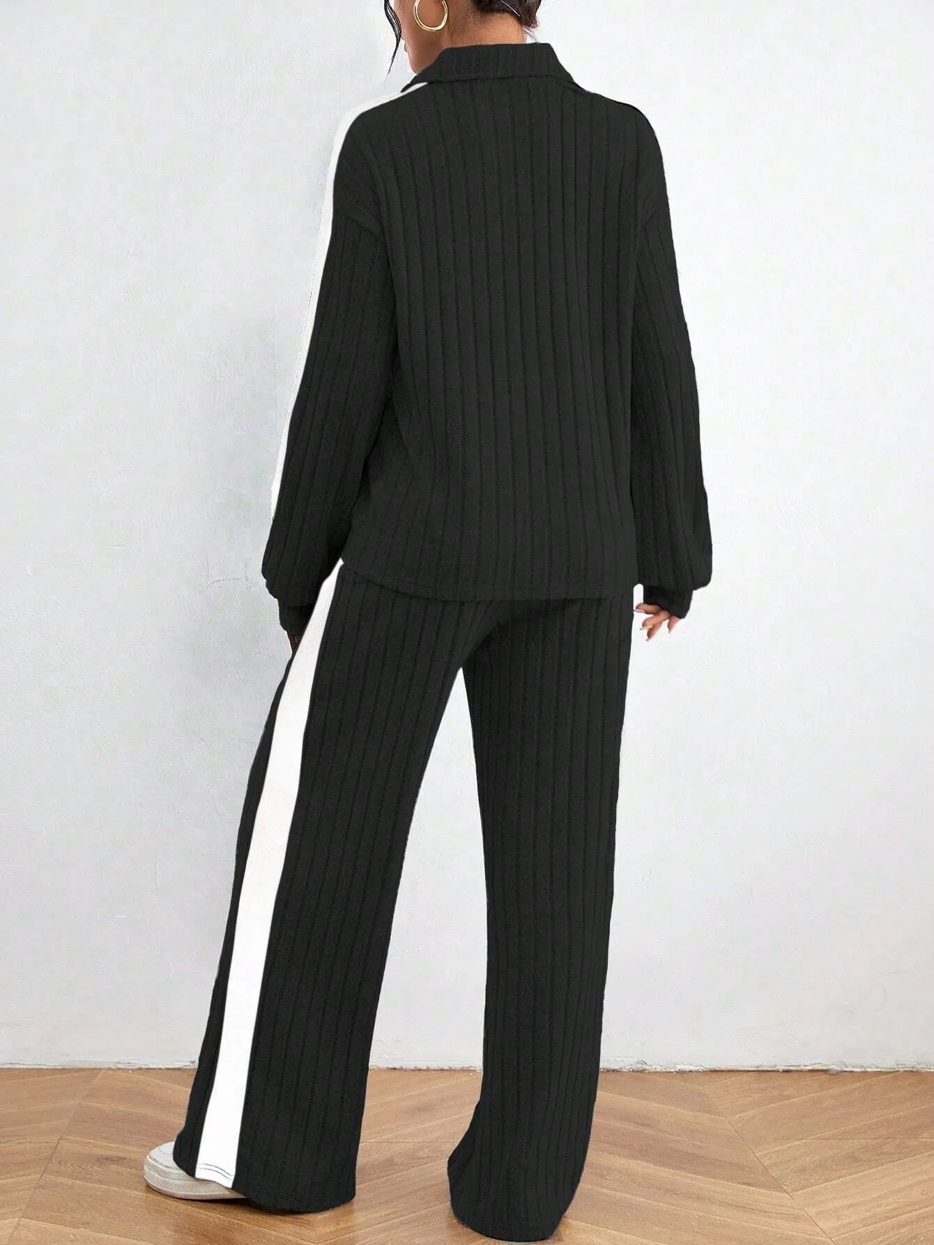 Casual Long Sleeve Top And Pants Sets