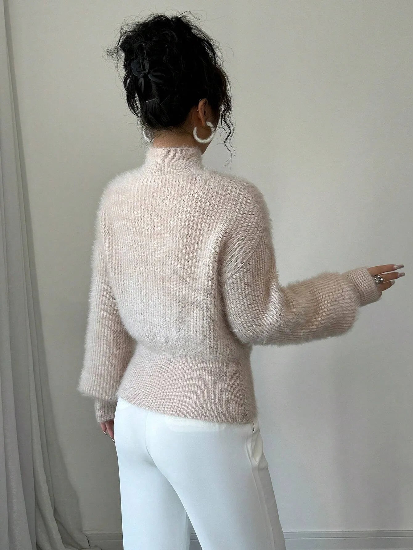 Casual Pullover Bow Detail Sweater