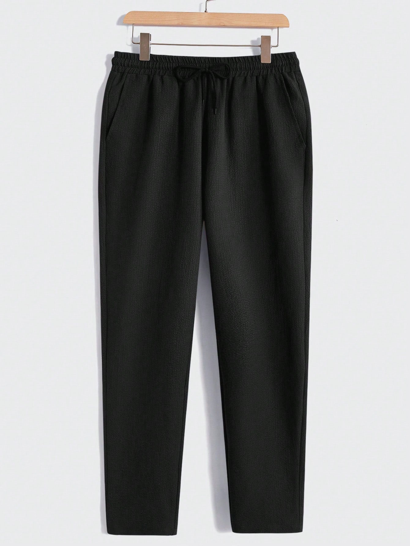 Solid Button Front Pocket Shirt And Pants Set