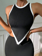 Asymmetrical Hem Tank Top & Skirt Top