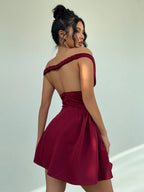 A-Line Off Shoulder Mini Dress