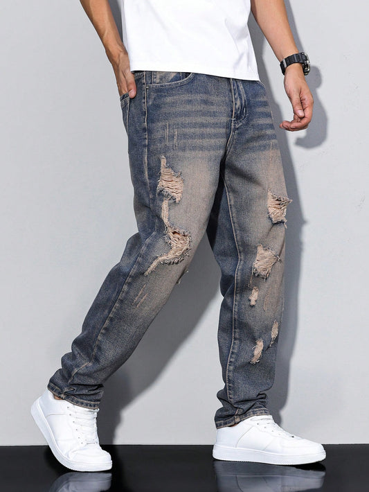 Men's distressed jeans 