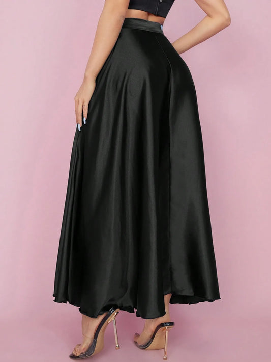 PETITE High Waist Flared Skirt