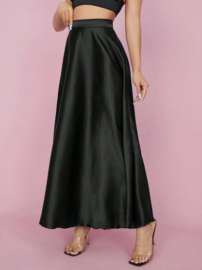 PETITE High Waist Flared Skirt