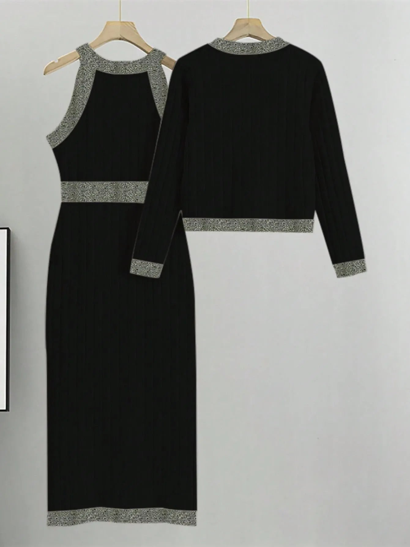 Long Sleeve Dress and Blazer  Set