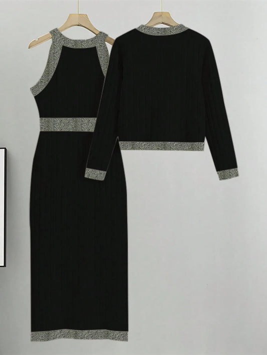 Long Sleeve Dress and Blazer  Set