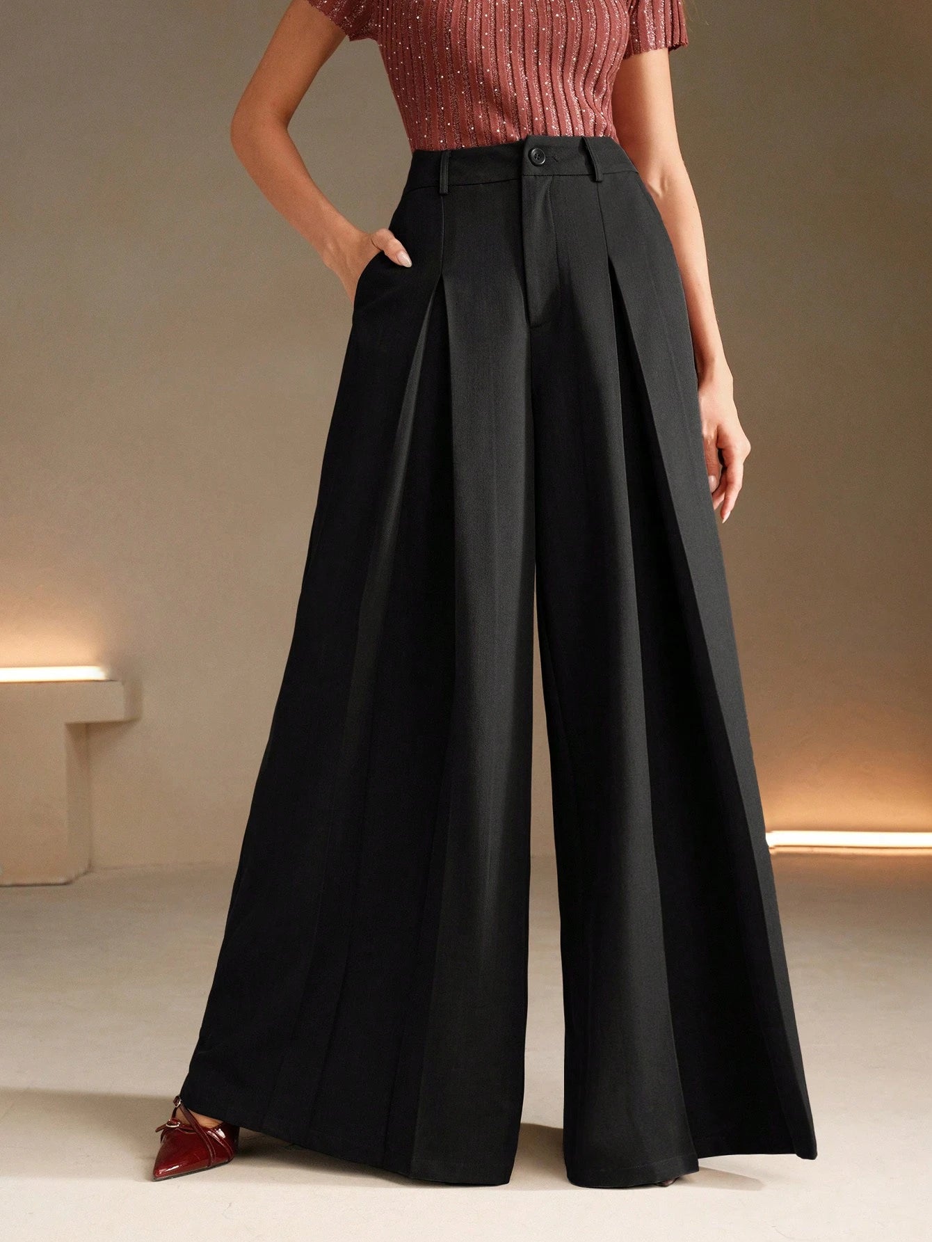Elegant Loose Wide Leg Casual Flared Pants