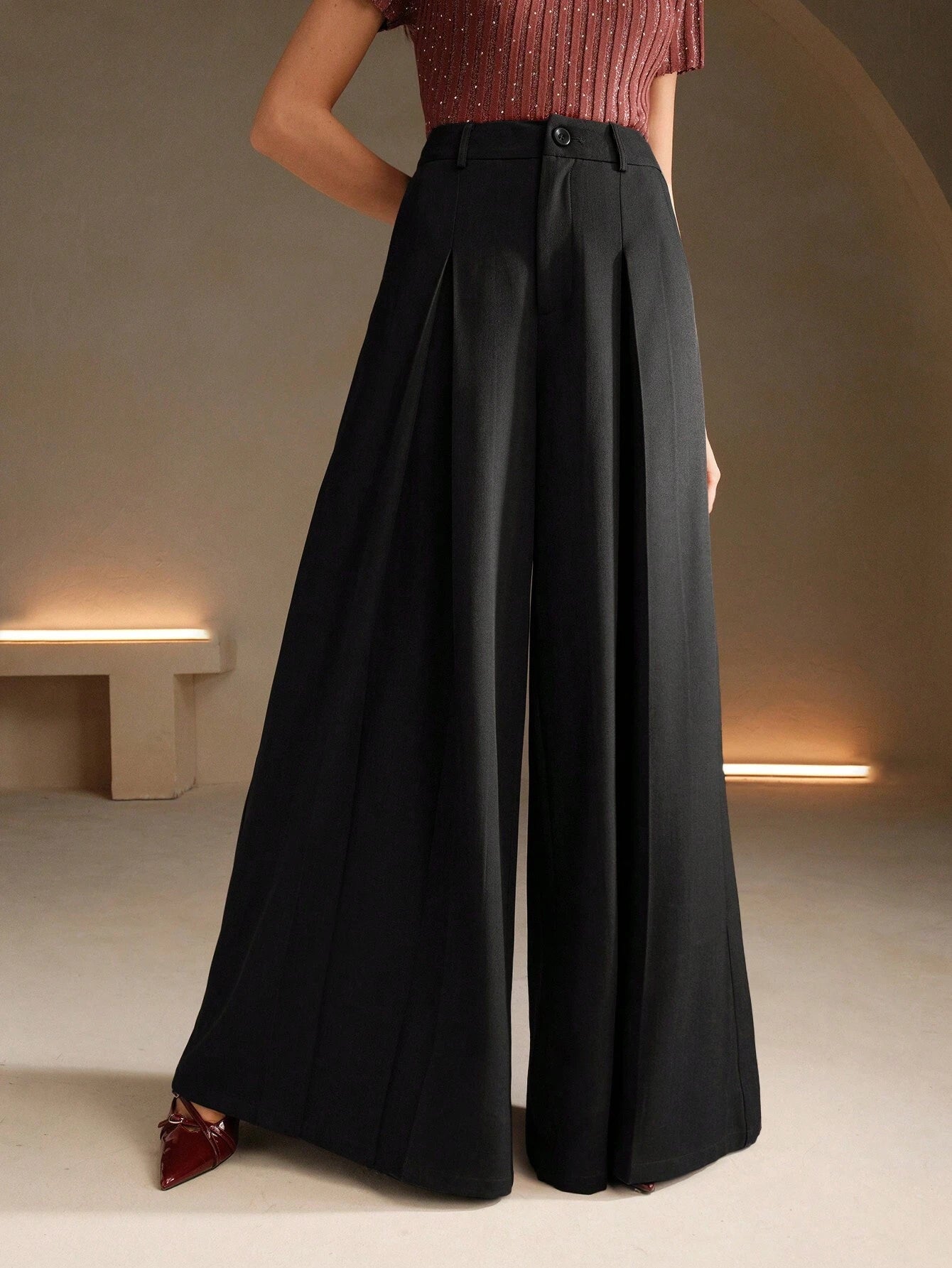 Elegant Loose Wide Leg Casual Flared Pants