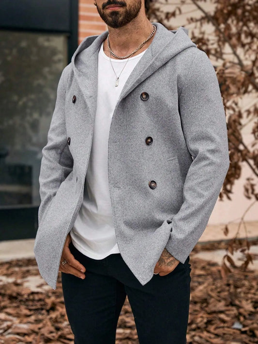Hooded Wool Blend  Coat