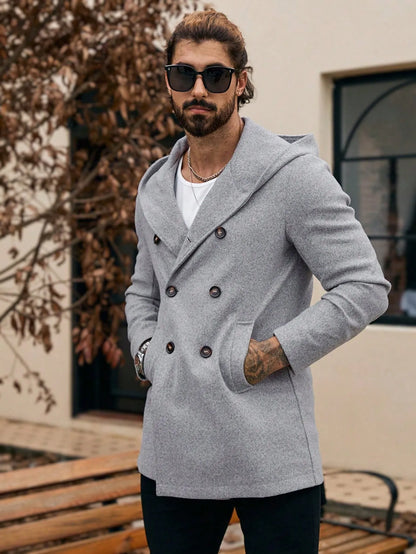 Hooded Wool Blend  Coat