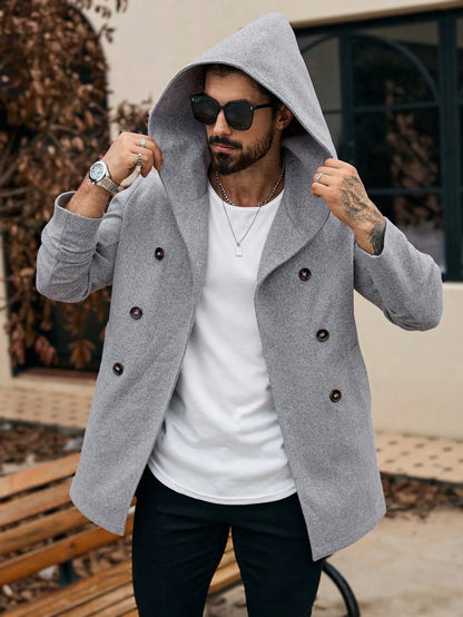 Hooded Wool Blend  Coat