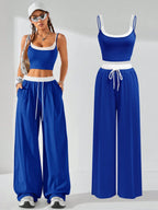 Casual Knit Tank Tops & Sweatpants Sets