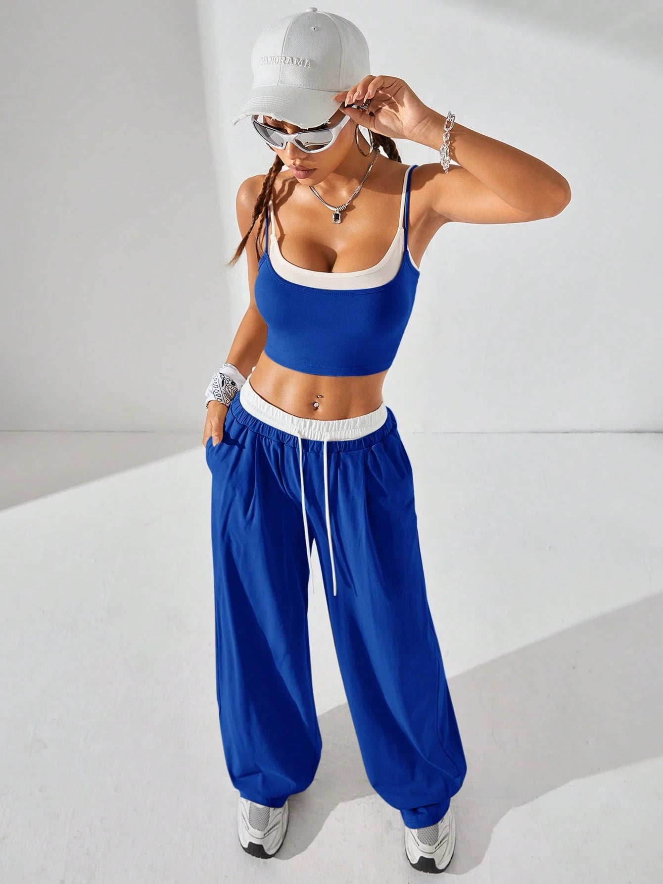 Casual Knit Tank Tops & Sweatpants Sets