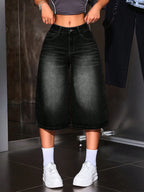 Slant Pocket Wide Leg Jeans