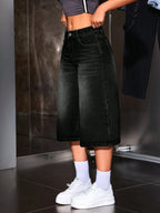 Slant Pocket Wide Leg Jeans