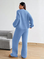knitted casual sweater set