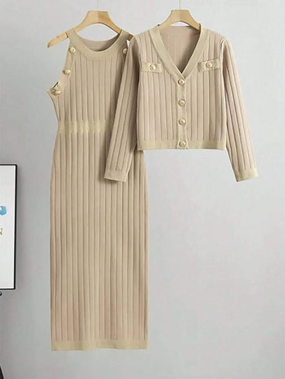 Long Sleeve Dress and Blazer  Set
