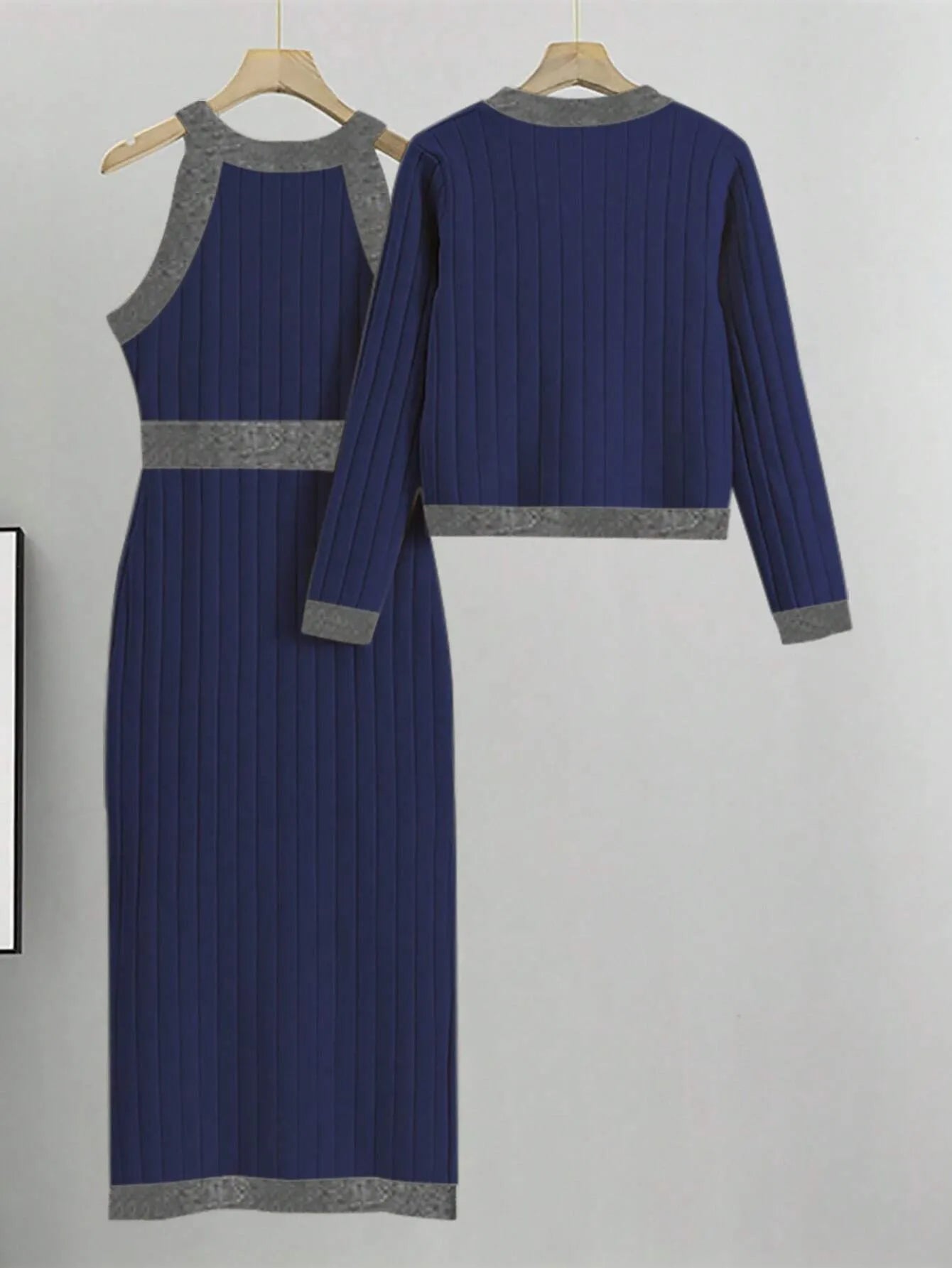Long Sleeve Dress and Blazer  Set