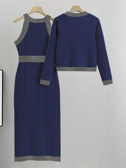Long Sleeve Dress and Blazer  Set