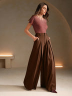 Elegant Loose Wide Leg Casual Flared Pants